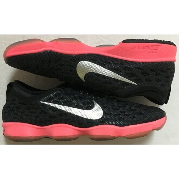 Nike Zoom Fit Agility Running Shoe Black Hyper Punch 684984-001 Women US Size 11 - Picture 4 of 8